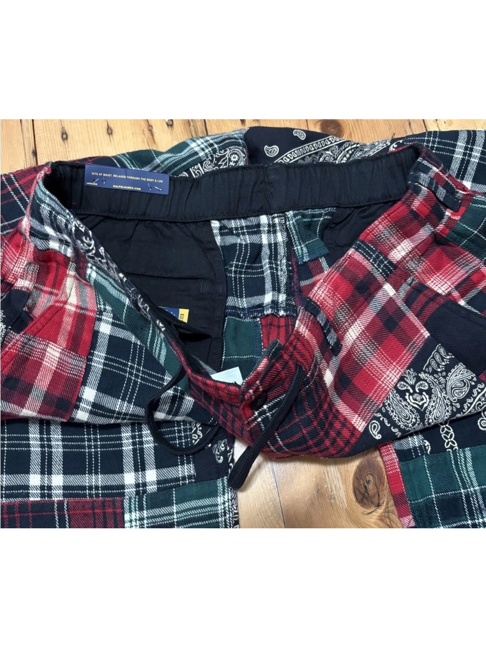 New Ralph Lauren Polo Prepster Patchwork Men’s Easy Pants - Drawstring Lounge - Picture 8 of 13